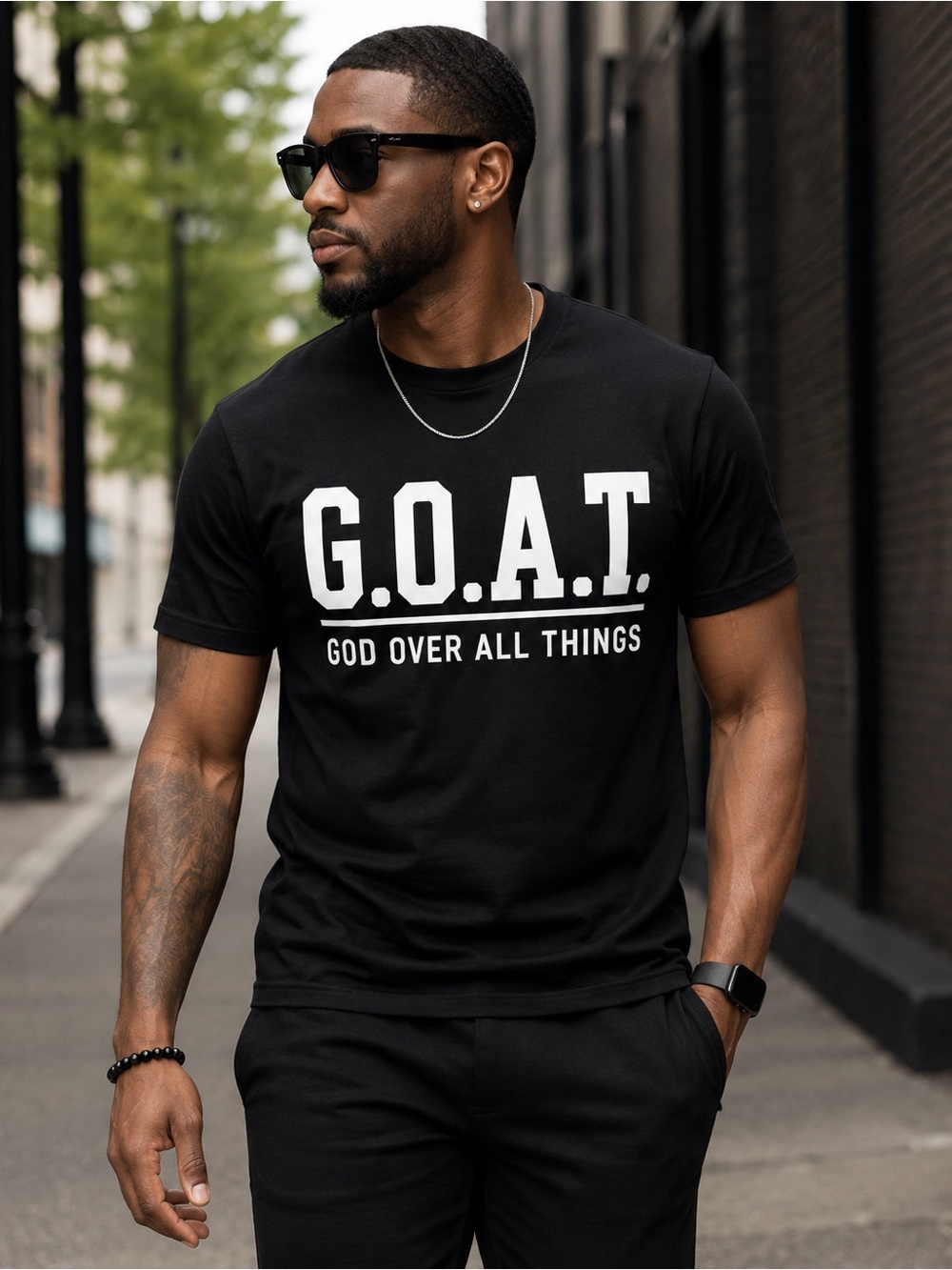 G.O.A.T. Graphic Tee - Black